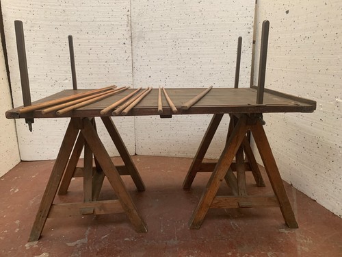 Table drapier sur tréteaux - table,